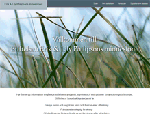Tablet Screenshot of erik-lily-philipsonsminnesfond.se